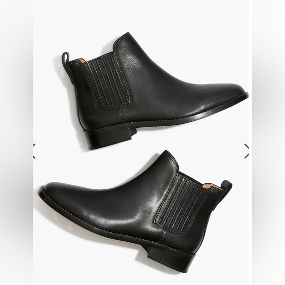 Madewell The Ainsley Chelsea Boot Black Leather Size 8 - Picture 4 of 13
